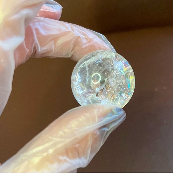Quartz Sphere With Rainbows. 0.106lb 1.71oz 48g - Picture 8 of 8